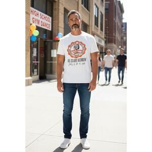 VTG Screen Star L White 1991 Grand Rapids High School Single Stitch T-Shirt